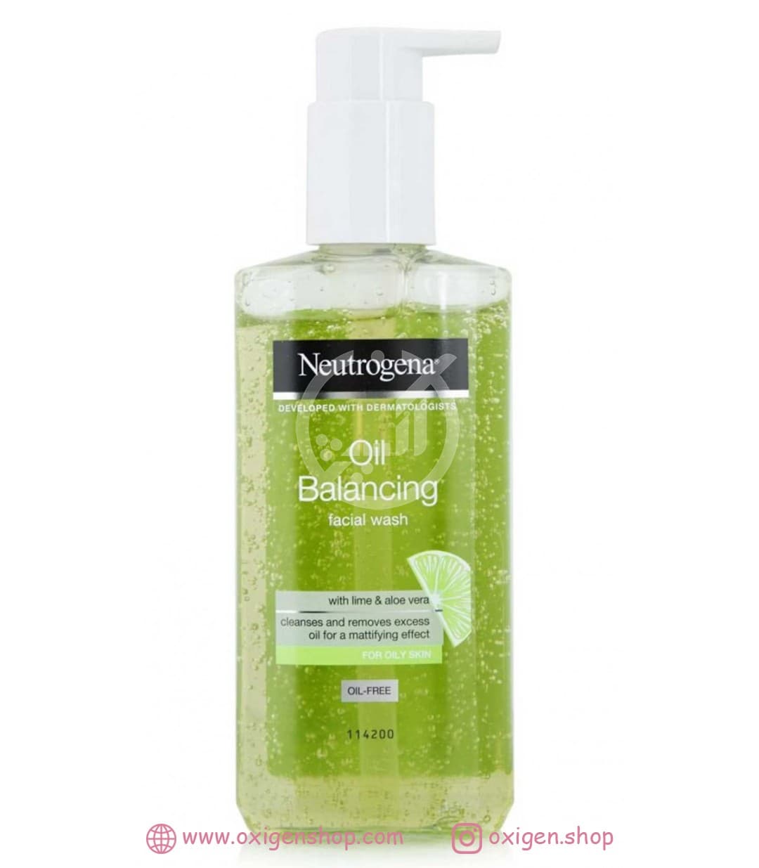 ژل شست و شوی صورت لیمو و آلوئه ورا نوتروژینا ژل شست و شوی صورت لیمو و آلوئه ورا نوتروژینا