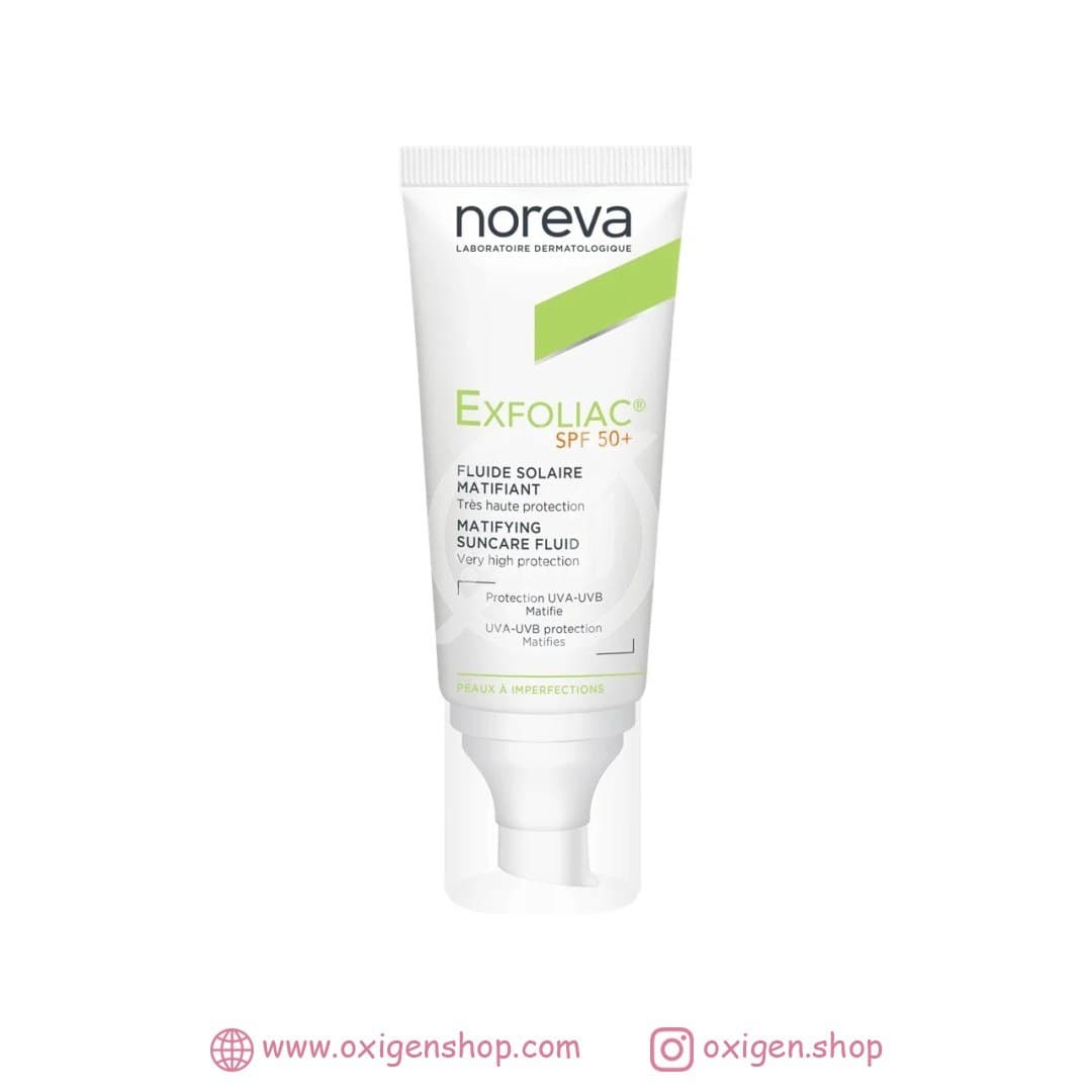 فلوئید ضدآفتاب مات کننده نوروا مدل exfolica فلوئید ضدآفتاب مات کننده نوروا مدل exfolica